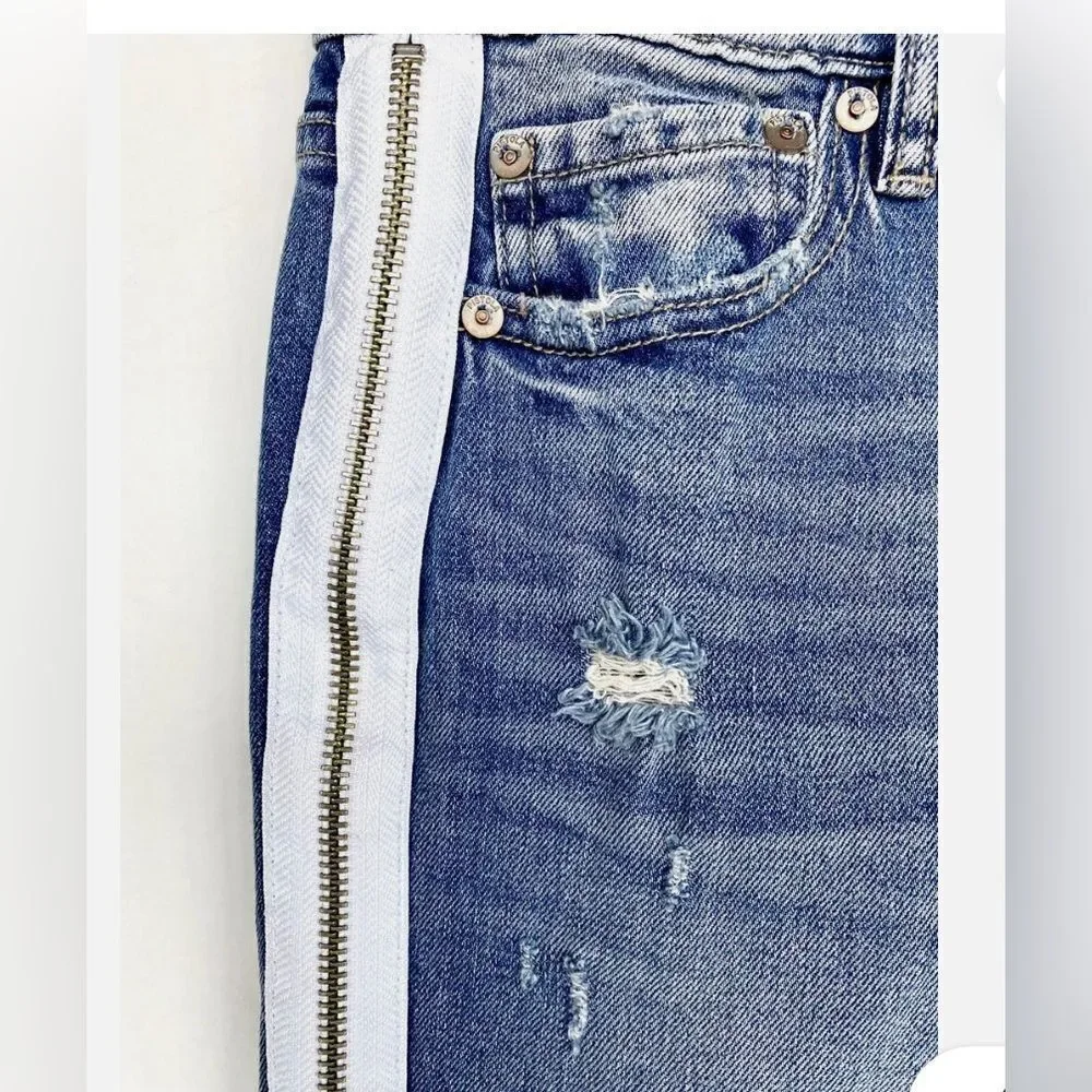 PISTOLA Women's Blue Jeans with White Stripe! Size 25